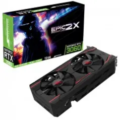 Placa de Vídeo SuperFrame NVIDIA GeForce RTX 3060 EPIC 2X, 12GB, GDDR6, DLSS, Ray Tracing