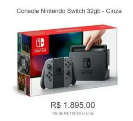 [Marketplace] Console Nintendo Switch 32gb - Cinza