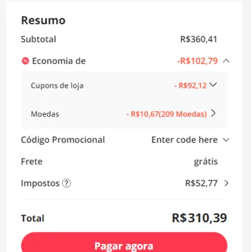 Imagem na descrição da promoção