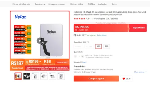 Imagem na descrição da promoção