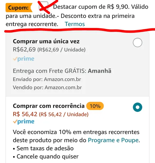 Imagem na descrição da promoção