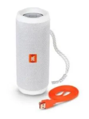 Caixa de Som Speaker JBL Flip 4 Bluetooth 2x8W Branco Bivolt - R$ 499