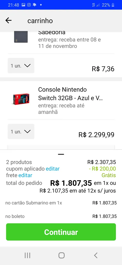 Imagem na descrição da promoção