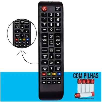 Controle Remoto para TV Samsung Lcd Led em até 30x CC Casas Bahia