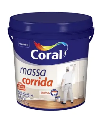 MASSA CORRIDA BRANCO 5,7KG - CORAL