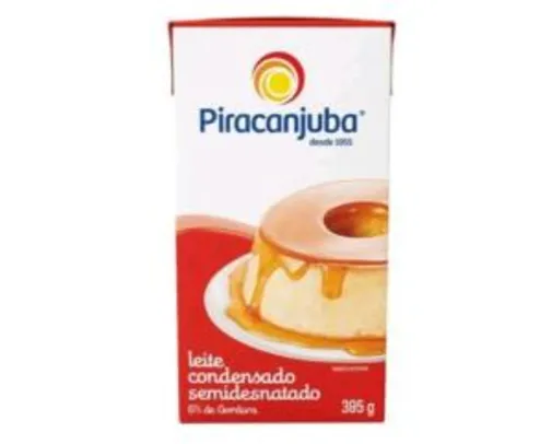 [APP+LEVE 6 PAGUE 4] Leite Condensado Semidesnatado Piracanjuba 395g | R$3,29