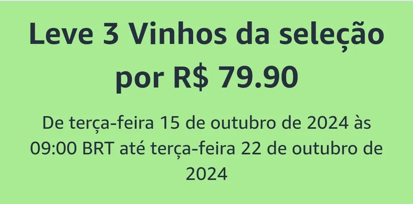 3 Vinhos por R$79,90