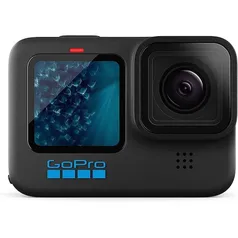 Câmera GoPro HERO11 Black à Prova D`água com LCD Frontal, Vídeos 5.3K, Fotos 27MP, HyperView, HyperS