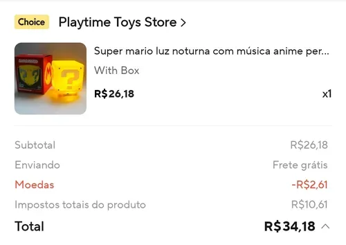 Imagem na descrição da promoção