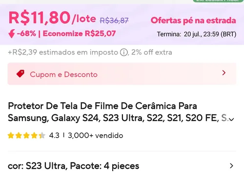 Imagem na descrição da promoção