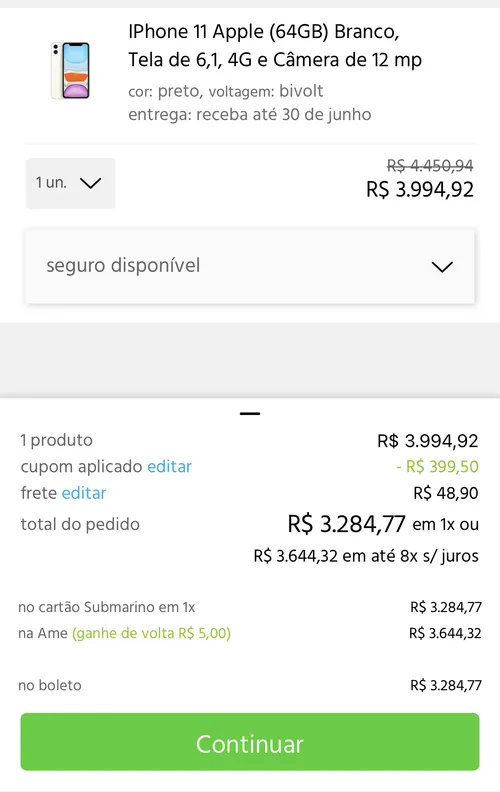 Imagem na descrição da promoção