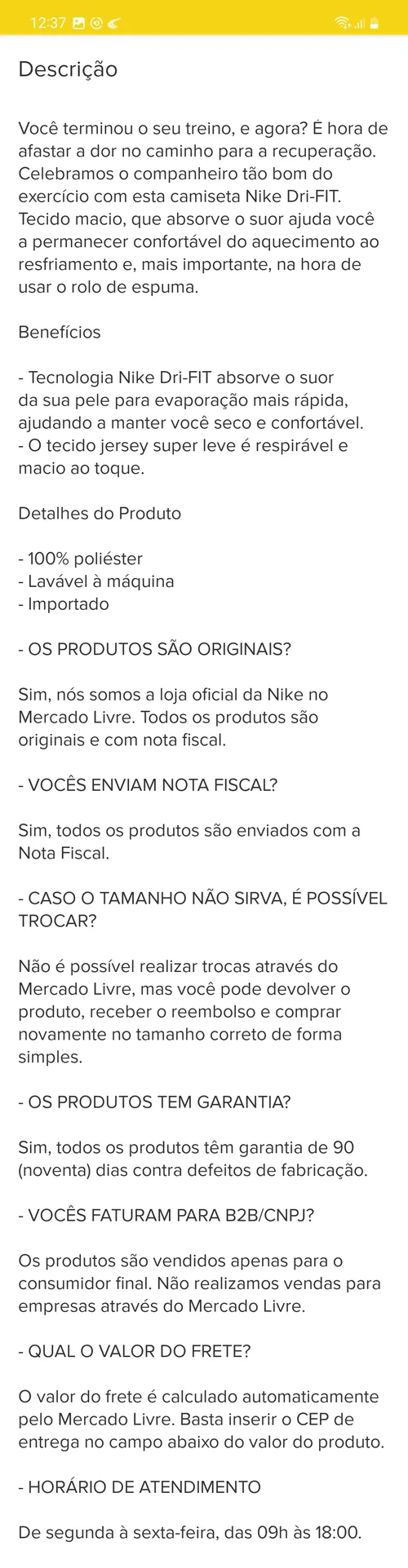 Imagem na descrição da promoção