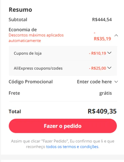 Imagem na descrição da promoção