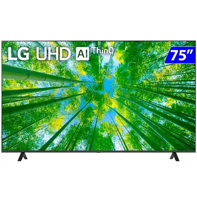 Smart TV LG LED 75 4K Wi-Fi WebOS 22 Comando de Voz 75UQ8050PSB