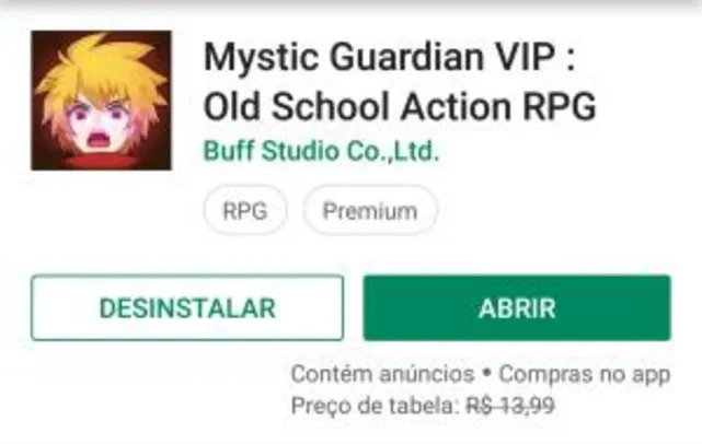 [Google Play] Mystic Guardian VIP: Old School Action RPG  | Grátis