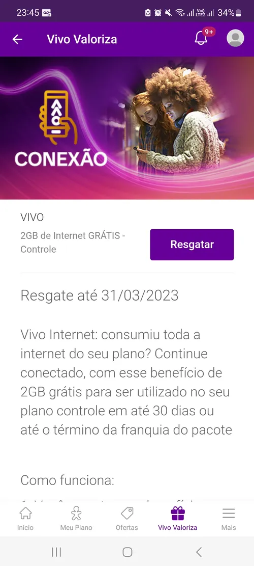 Imagem na descrição da promoção