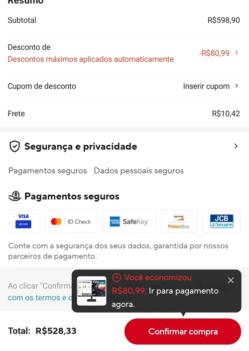 Imagem na descrição da promoção