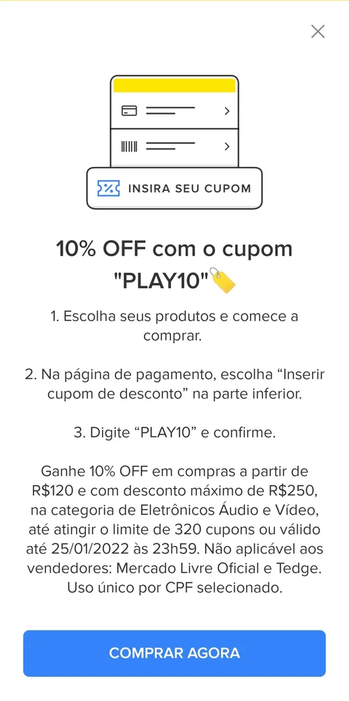 Imagem na descrição da promoção