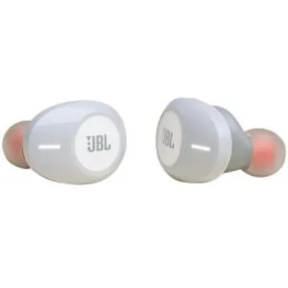 Fone de Ouvido JBL Tune 120TWS Bluetooth Branco + Estojo Carregador - R$ 379