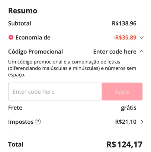 Imagem na descrição da promoção