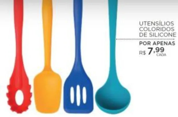 [Loja Física] Utensílios coloridos de silicone