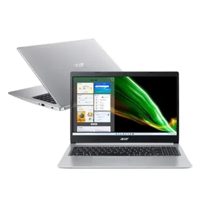 Notebook Acer Aspire 5, Tela de 15.6", AMD Ryzen R7 5700U, SSD 256GB, 8GB RAM, Windows 11, Prata