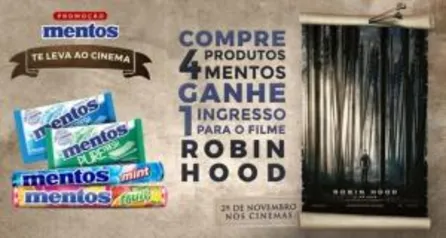 Compre 4 produtos Mentos e ganhe ingresso para assistir "Robin Hood - A Origem"