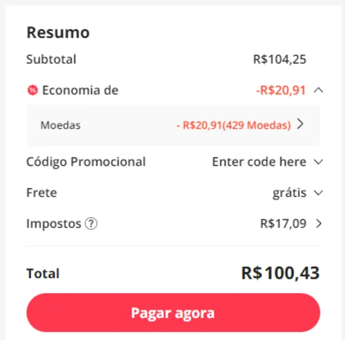 Imagem na descrição da promoção