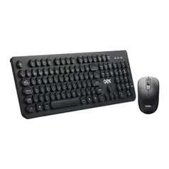 [PRIME] KIT Teclado e Mouse WIRELESS SEM FIO Combo Pop OEX TM410, PRETO