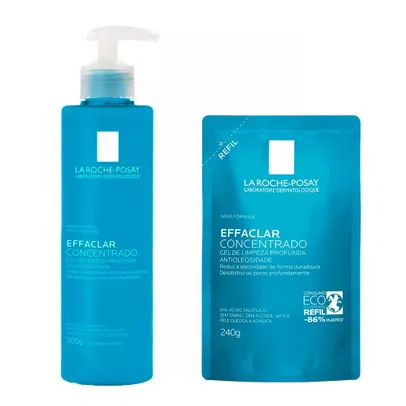 [AME R$94] La Roche-Posay Effaclar Concentrado Kit - Gel de Limpeza Facial + Refil