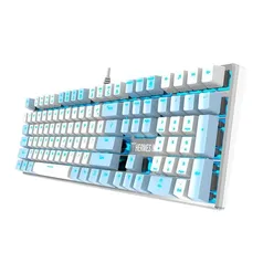 Teclado Mecanico Gamdias Hermes M5 Branco/Azul Led Azul Switch Azul , HERMES M5 RGB WB