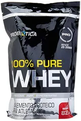 100% Pure Whey Refil, Probiótica, Morango, 825 G