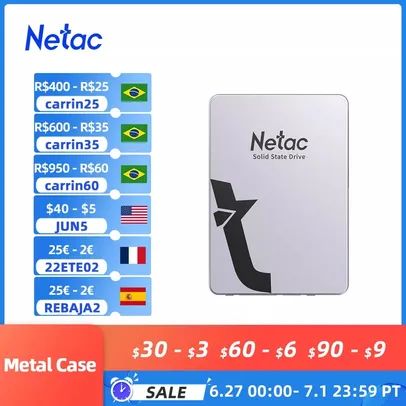 Netac Ssd sata 1Tb case metálica 