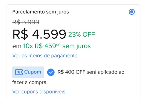 Imagem na descrição da promoção