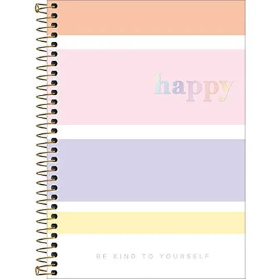 Caderno Espiral Capa Dura, 80 Folhas, 1 Matéria, Tilibra, Multicor, Pacote de 1