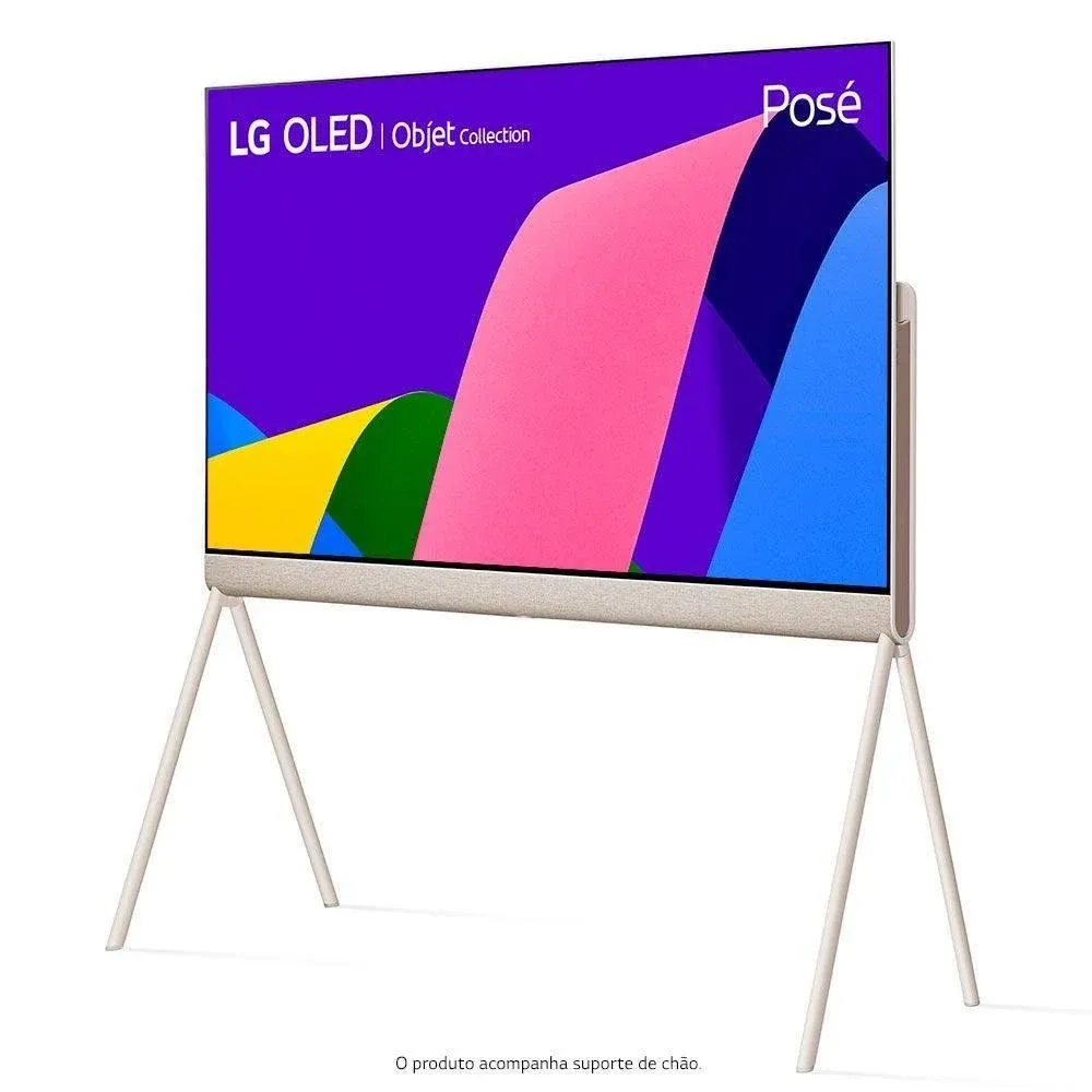 Imagem do produto Smart Tv LG 55" 4K Oled Evo Objet Collection Posé Design 360 Suporte De Chão 55LX1QPSA