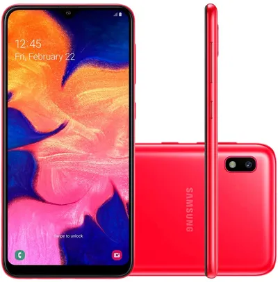 Smartphone Samsung Galaxy A10, 32Gb, Tela 6.2'', Vermelho, Sm-A105Mzrkzto | R$799