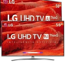 Smart TV LED LG 55'' 55UM7650 Ultra HD 4K com Conversor Digital 4 HDMI 2 USB Wi-Fi 60Hz