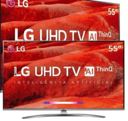 Smart TV LED LG 55'' 55UM7650 Ultra HD 4K com Conversor Digital 4 HDMI 2 USB Wi-Fi 60Hz