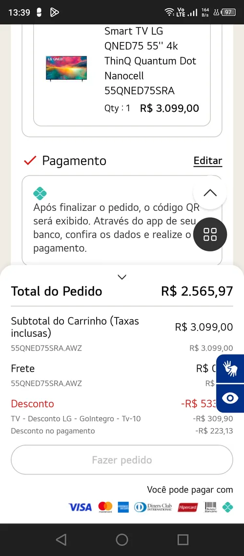 Imagem na descrição da promoção