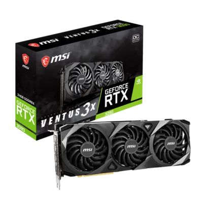 Placa de Vídeo MSI NVIDIA GeForce RTX 3090 VENTUS 3X BV, OC, 24GB, GDDR6X, DLSS, Ray Tracing, 912-V3