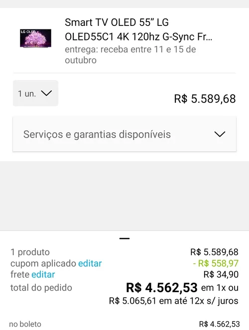 Imagem na descrição da promoção