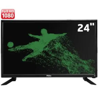 Smart TV LED 24" Full HD Philco PTV24N91SA com Processador Quad-core, Midiacast, Som Surround, HDMI e USB