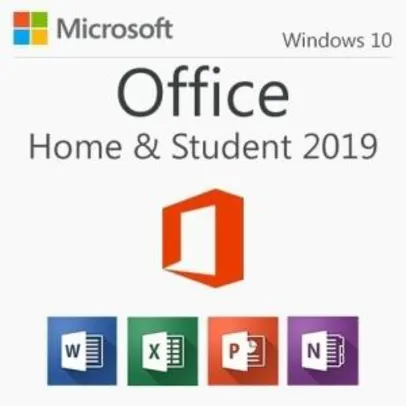 Suite de Aplicativos Ms Office 2019 Home & Student. Para sistema Win 10. Para 1 PC.