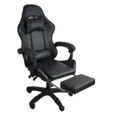 Cadeira Gamer Apoio Para Os Pés, Preto - Até 120Kg, Ergonômica