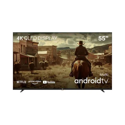 [Multicoin R$949] Smart TV Qled 55 4K Multi Android 3HDMI 2USB - TL073M