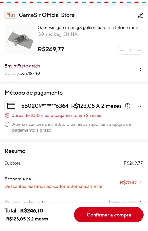 Imagem na descrição da promoção