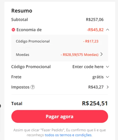 Imagem na descrição da promoção