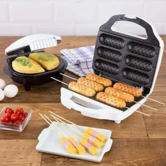 [Shoptime] Máquina de Crepe + Omeleteira Fun Kitchen Branca 110V com 2 Anos de Garantia - R$130