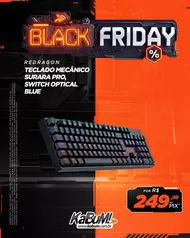 Teclado Mecânico Gamer Redragon Surara Pro, RGB, Switch Redragon Optical Blue, ABNT2, Preto - K582RGB-PRO (PT-BLUE)